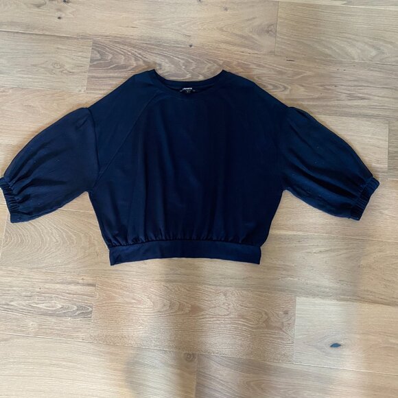 Express Metallic Clip Dot Sleeve Top Size Large - Picture 3 of 8